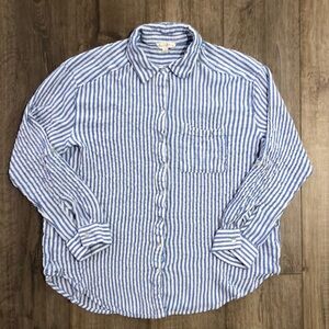 Worn once! - JANE AND DELANCEY Crinkled Material Loose Fit Button Down Shirt